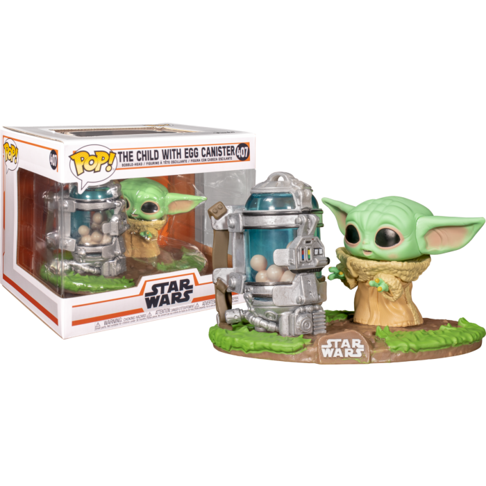 Funko Pop! Star Wars: The Mandalorian - The Child (Baby Yoda) with Egg Canister Deluxe #407 - Pop Basement