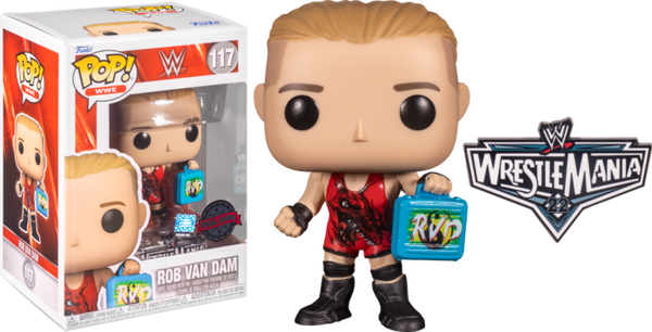 Funko Pop! WWE - Rob Van Dam with Money in the Bank Briefcase with Enamel Pin #117 - Pop Basement