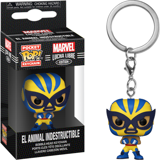 Funko Pocket Pop! Keychain - Marvel: Lucha Libre Edition - El Animal Indestructible Wolverine - Pop Basement