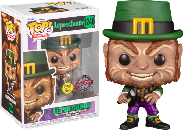 Funko Pop! Leprechaun (1993) - Lubdan the Leprechaun with Flashlight Glow in the Dark #1246 - Pop Basement