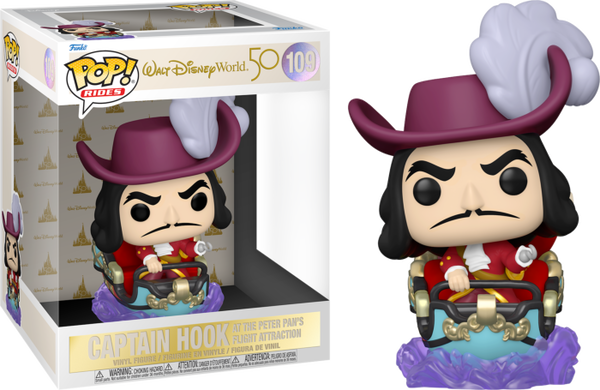 Funko Pop! Walt Disney World - Captain Hook on Peter Pan's Flight Attraction 50th Anniversary #109 - Pop Basement