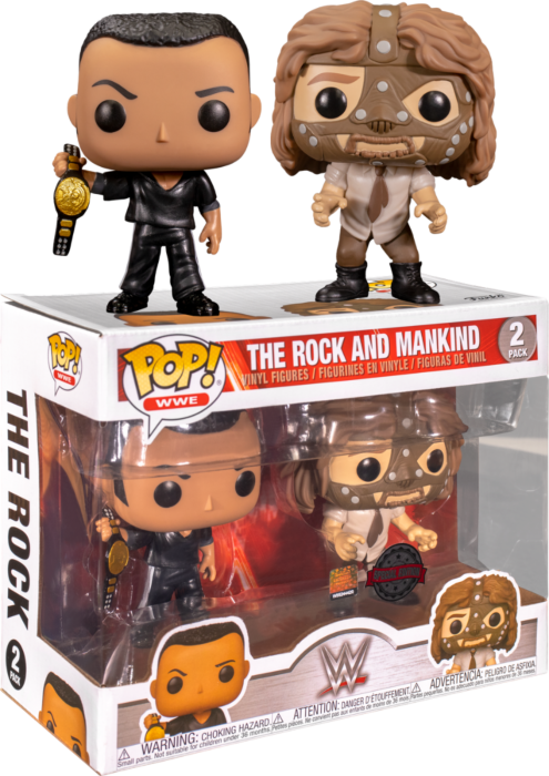 Funko Pop! WWE - The Rock vs Mankind - 2-Pack - Pop Basement