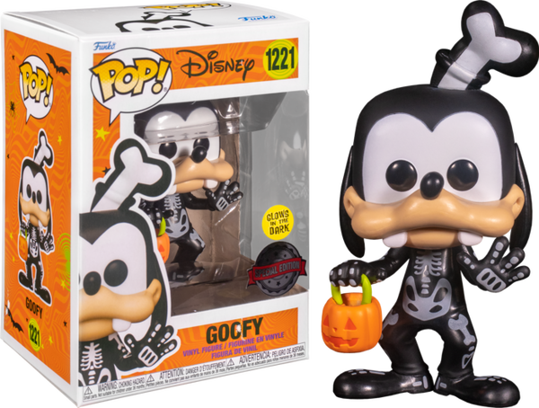 Funko Pop! Disney - Goofy as Skeleton Halloween Glow in the Dark #1221 - Pop Basement