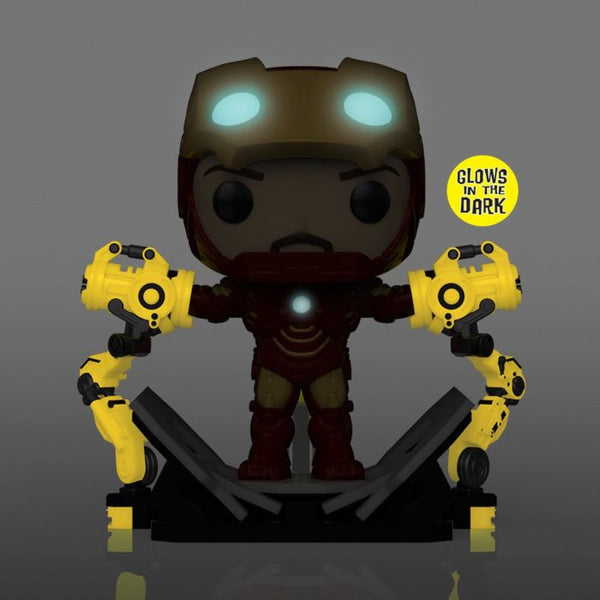 Funko Pop! Iron Man 2 - Iron Man MKIV with Gantry Glow in the Dark Deluxe #905 - Pop Basement