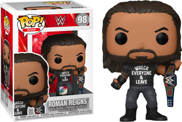 Funko Pop! WWE - Roman Reigns with Wreck Everyone Shirt Metallic #98 - Pop Basement