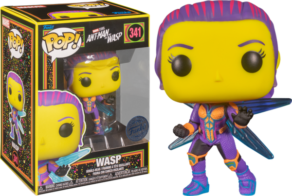 Funko Pop! Marvel: Blacklight - Shuri, Wasp, Gamora & Nebula Blacklight - Bundle (Set of 4) - Pop Basement