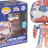 Funko Pop! The Falcon and the Winter Soldier - Captain America Patriotic Age Artist Series with Pop! Protector #33 - Pop Basement