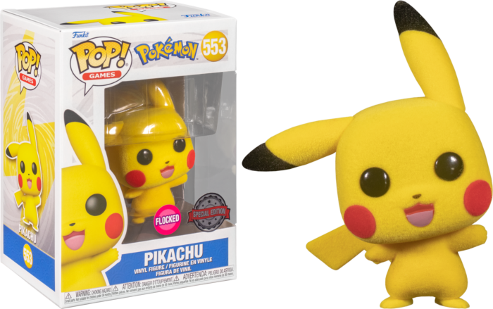 Funko Pop! Pokemon - Pikachu Waving Flocked #553 - Pop Basement