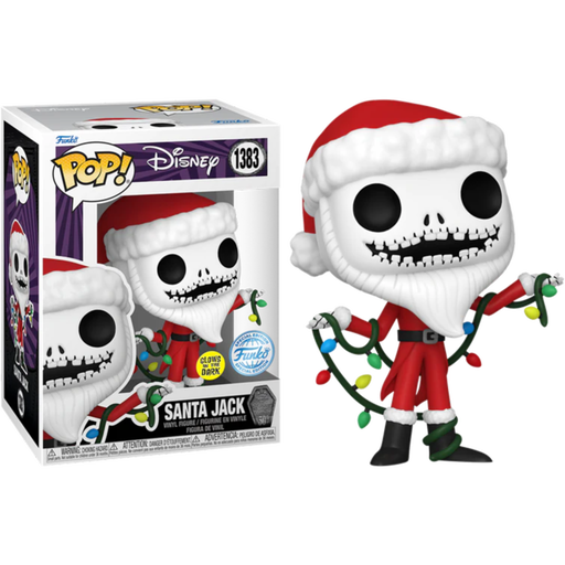 Funko Pop! The Nightmare Before Christmas 30th Anniversary - Santa Jack Glow in the Dark #1383 - Pop Basement