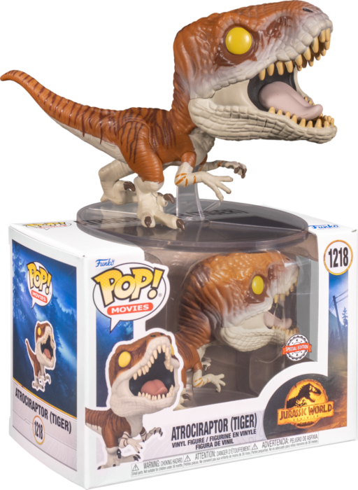 Funko Pop! Jurassic World: Dominion - Atrociraptor Tiger #1218 - Pop Basement