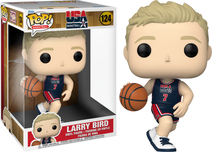 Funko Pop! NBA Basketball - Larry Bird 1992 Team USA Blue Jersey 10" Jumbo #124 - Pop Basement