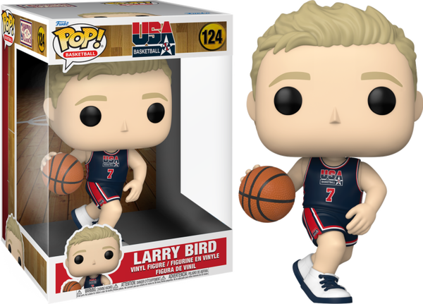 Funko Pop! NBA Basketball - Larry Bird 1992 Team USA Blue Jersey 10" Jumbo #124 - Pop Basement