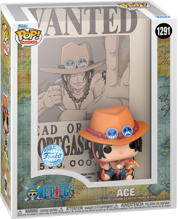 Funko Pop! Poster Cover - One Piece - Portgas D. Ace Wanted #1291 - Pop Basement