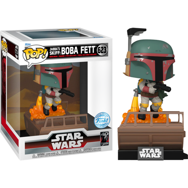 Funko Pop!  Star Wars Episode VI: Return of the Jedi - Boba Fett Jabba's Skiff 40th Anniversary Build-A-Scene Deluxe #623 - Pop Basement