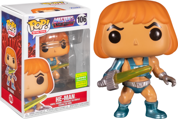 Funko Pop! Masters of the Universe - Laser Power He-Man #106 (2022 Summer Convention Exclusive) - Pop Basement