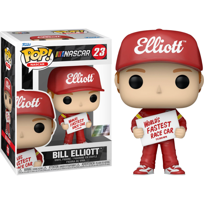 Funko Pop! NASCAR - Bill Elliott with Fastest Sign #23 - Pop Basement