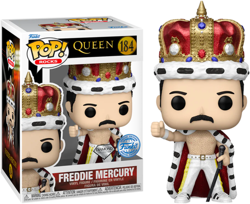 Funko Pop! Queen - Freddie Mercury King Diamond Glitter #184 - Pop Basement