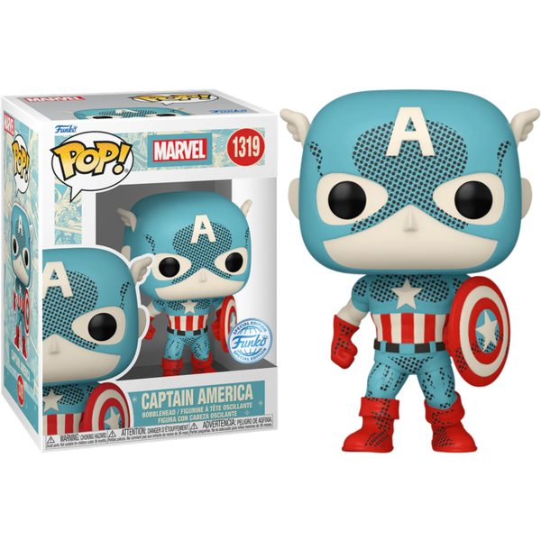 Funko Pop! Marvel - Retro Reimagined Captain America Disney 100th #1319 - Pop Basement