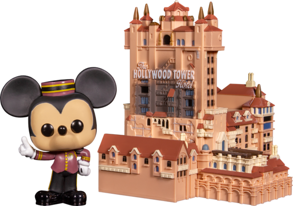 Funko Pop! Town - Walt Disney World: 50th Anniversary - Mickey Mouse with Hollywood Tower Hotel #31 - Pop Basement