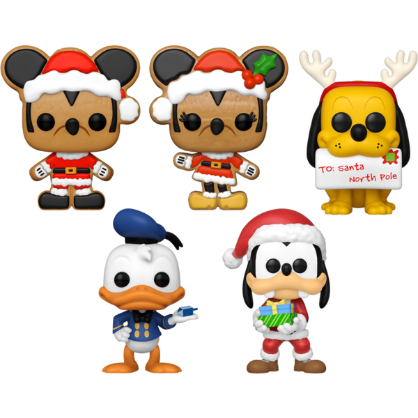 Funko Pop! Disney: Holiday - Mickey & Minnie with Friends - Bundle (Set of 5) - Pop Basement