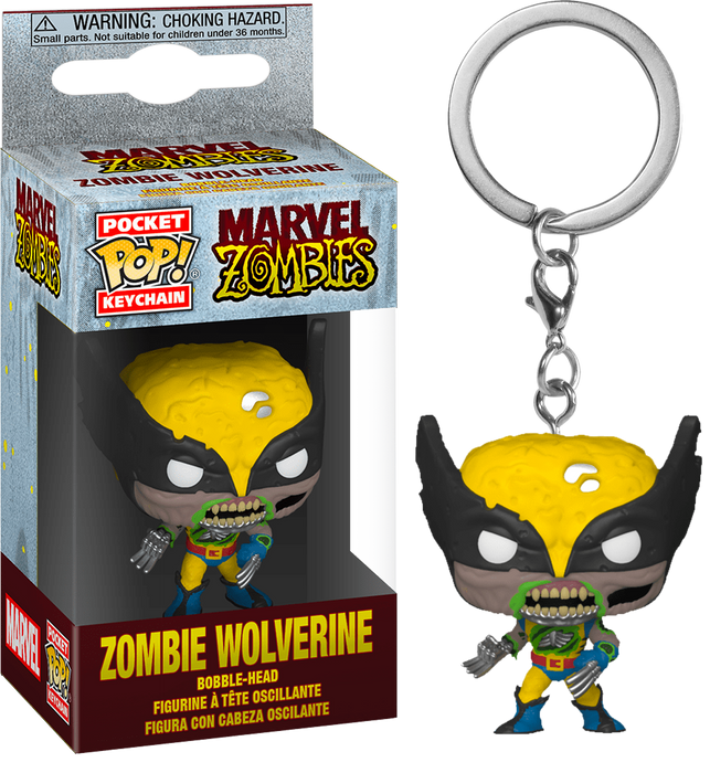 Funko Pocket Pop! Keychain - Marvel Zombies - Wolverine Zombie - Pop Basement