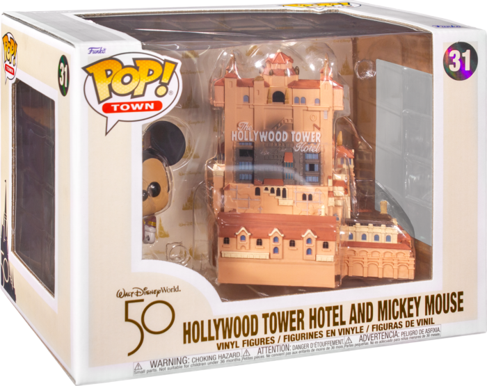 Funko Pop! Town - Walt Disney World: 50th Anniversary - Mickey Mouse with Hollywood Tower Hotel #31 - Pop Basement
