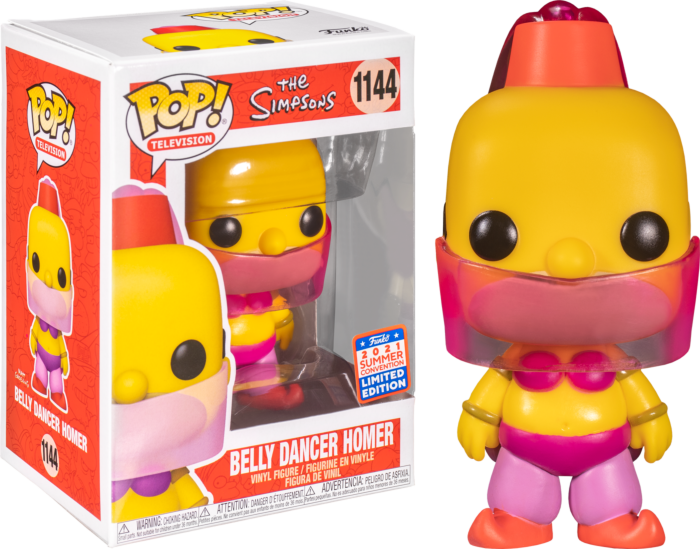 Funko Pop! The Simpsons - Homer as Belly Dancer #1144 (2021 Summer Convention Exclusive) - Pop Basement