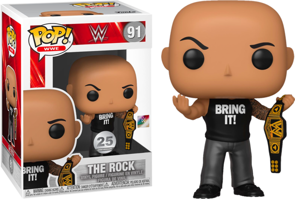 Funko Pop! WWE - The Rock with Championship Belt #91 - Pop Basement