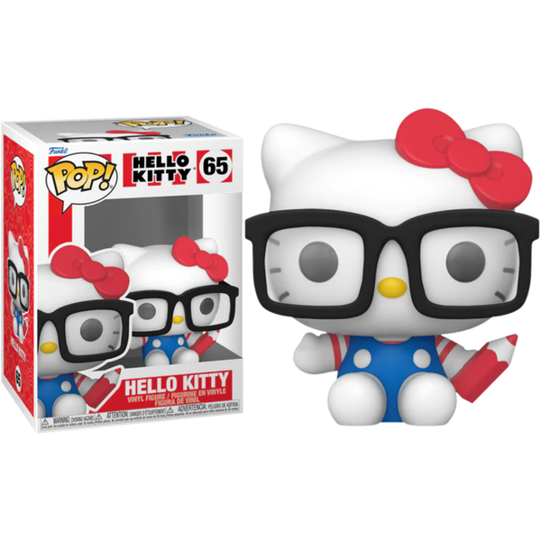 Funko Pop! Hello Kitty - Hello Kitty with Glasses Flocked #65 - Pop Basement