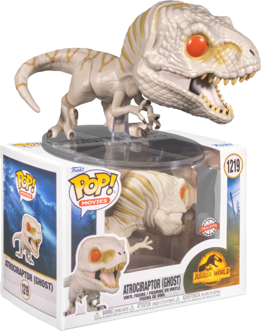 Funko Pop! Jurassic World: Dominion - Atrociraptor Ghost Attack Pose #1219 - Pop Basement