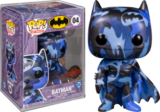 Funko Pop! Batman - Batman Blue & Black Artist Series with Pop! Protector #04 - Pop Basement