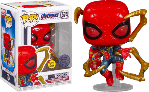 Funko Pop! Avengers 4: Endgame - Iron Spider with Nano Gauntlet Glow in the Dark #574 - Pop Basement