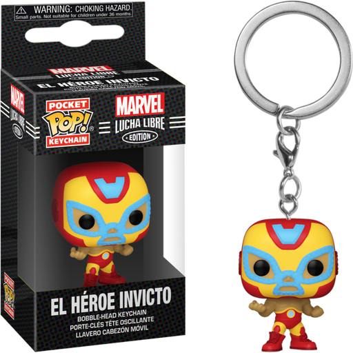 Funko Pocket Pop! Keychain - Marvel: Lucha Libre Edition - El Heroe Invicto Iron Man - Pop Basement