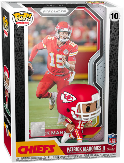Funko Pop! Trading Cards - NFL Football - Patrick Mahomes Kansas City Chiefs with Protector Case #10 - Pop Basement
