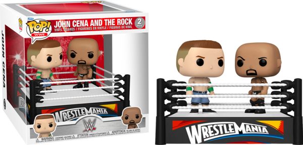 Funko Pop! WWE - John Cena vs The Rock WrestleMania XXVIII Moment - 2-Pack - Pop Basement