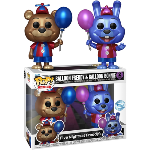 Funko Pop! Five Nights at Freddy's - Balloon Freddy & Balloon Bonnie Metallic - 2-Pack - Pop Basement