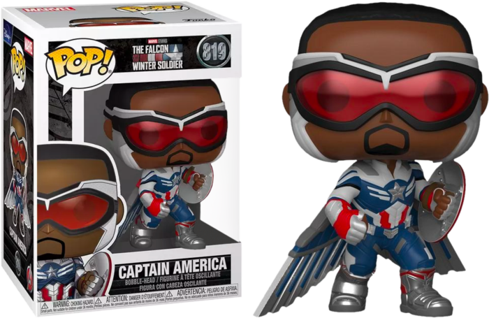 Funko Pop! The Falcon and the Winter Soldier - Captain America with Wings #819 - Pop Basement