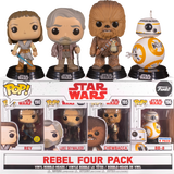 Funko Pop! Star Wars Episode VIII: The Last Jedi - Rey, Luke Skywalker, Chewbacca & BB-8 Rebel - 4-Pack - Pop Basement