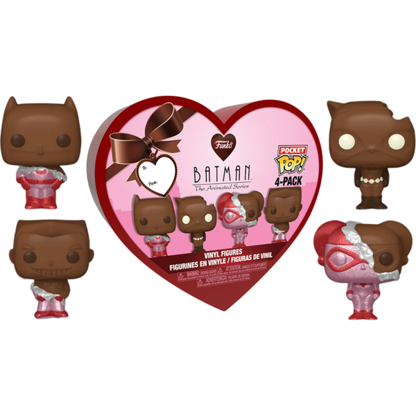 Funko Pop! DC Comics - Valentines 2024 (Chocolate) Pocket Box - 4-Pack - Pop Basement