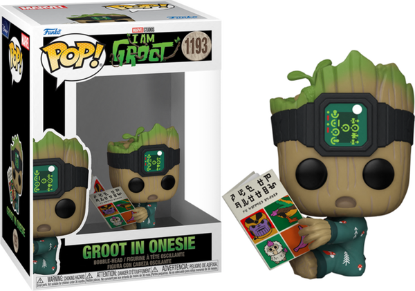 Funko Pop! I Am Groot (2022) - Groot in Onesie with Book #1193 - Pop Basement