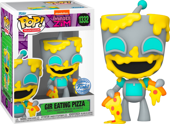 Funko Pop! Invader Zim - GIR Eating Pizza #1332 - Pop Basement