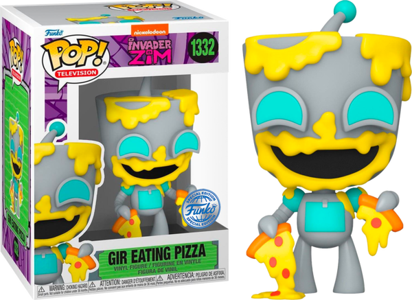Funko Pop! Invader Zim - GIR Eating Pizza #1332 - Pop Basement