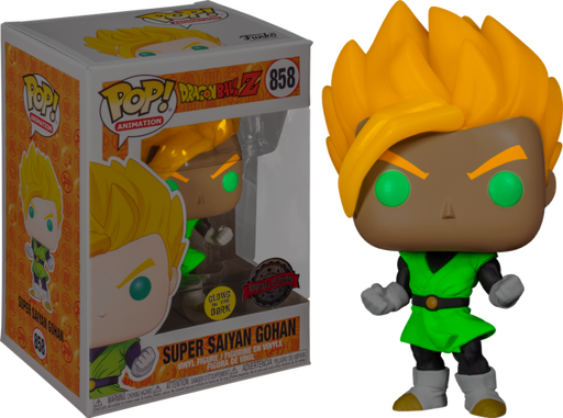Funko Pop! Dragon Ball Z - Super Saiyan Gohan in Green Suit Glow in the Dark #858 - Pop Basement