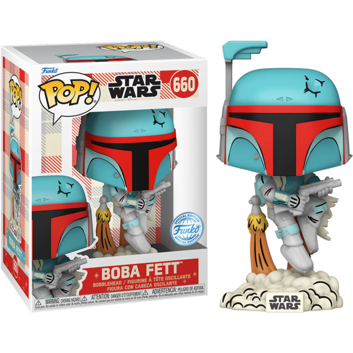 Funko Pop!  Star Wars - Retro Reimagined Boba Fett Disney 100th #660 - Pop Basement