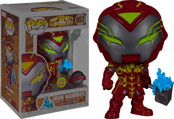 Funko Pop! Infinity Warps - Iron Hammer with Mjolnir Glow in the Dark #857 - Pop Basement