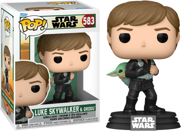 Funko Pop! Star Wars: The Book of Boba Fett - Luke Skywalker & Grogu #583 - Pop Basement