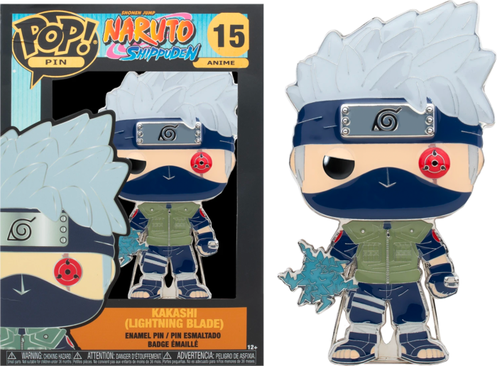 Funko Pop! Naruto: Shippuden - Kakashi with Lightning Blades 4" Enamel Pin #15 - Pop Basement
