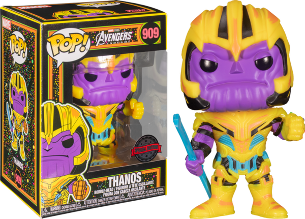 Funko Pop! Marvel: Blacklight - Thanos Blacklight #909 - Pop Basement