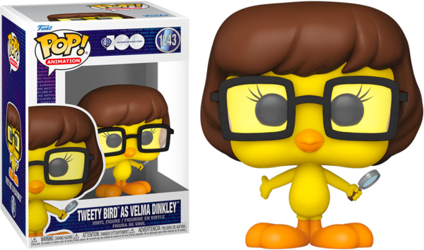 Funko Pop!  Looney Tunes x Scooby-Doo - Tweety Bird as Velma Dinkley Warner Bros. 100th Anniversary #1243 - Pop Basement