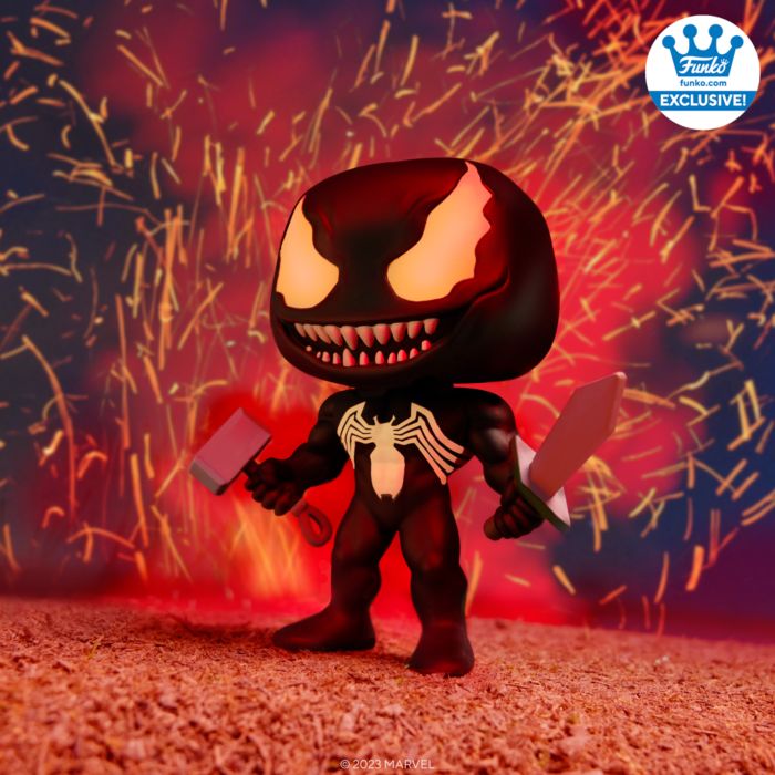 Funko Pop! Venom - Venom with Mjolnir and Sword Glow in the Dark #1141 - Pop Basement